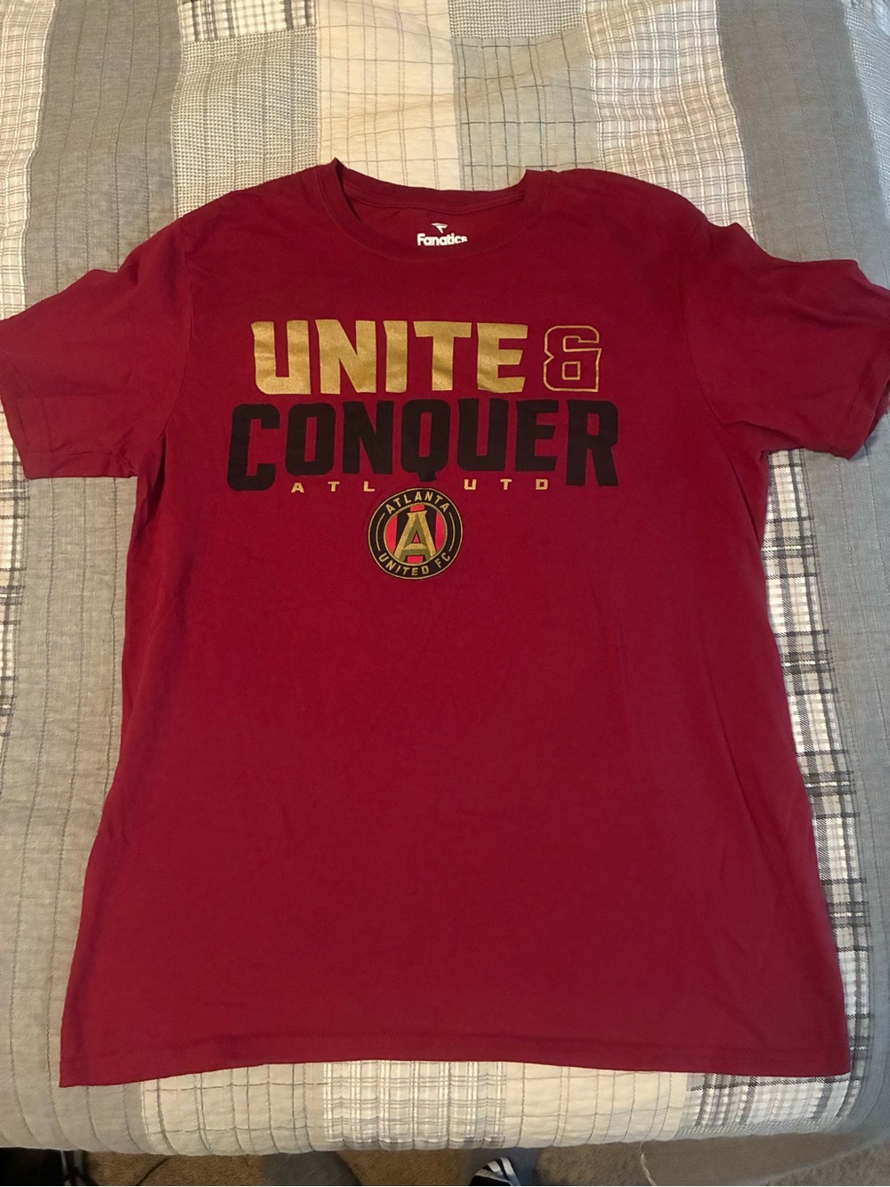 Fanatics Red Atlanta United "Unite & Conquer" Short Sleeve Tee
